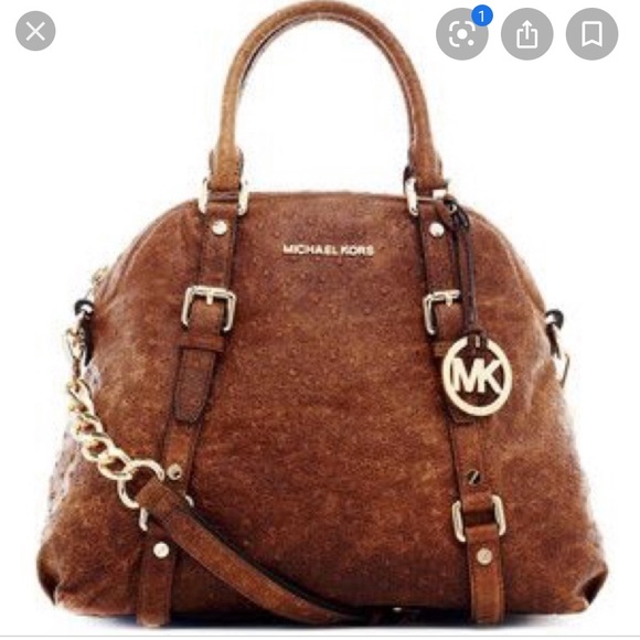 mk bedford ostrich tote